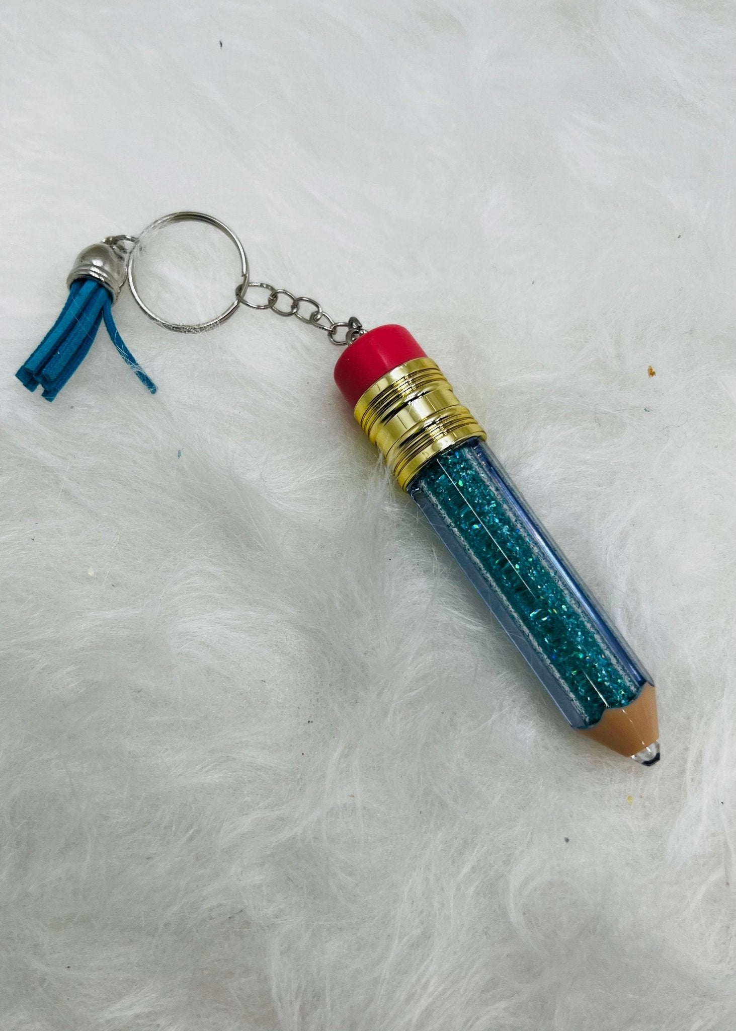 Glitter Pencil Keychain