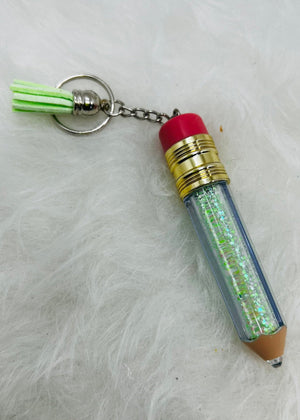 Glitter Pencil Keychain