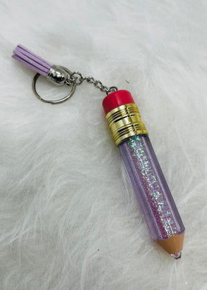 Glitter Pencil Keychain