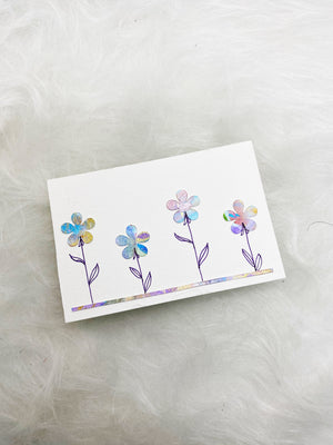Four Little Flowers Mini Card