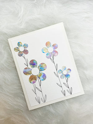 Iridescent Cut-Out Flowers